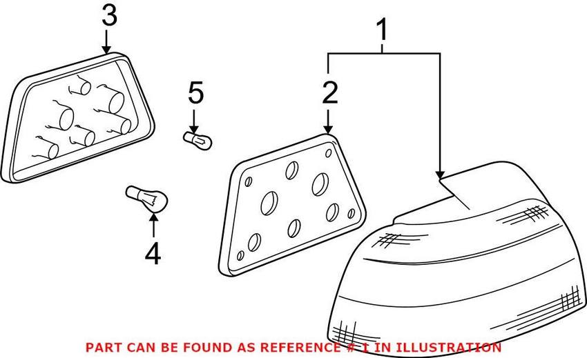 BMW Tail Light Assembly - Driver Side 63218363559